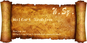 Wolfart Szabina névjegykártya