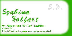 szabina wolfart business card